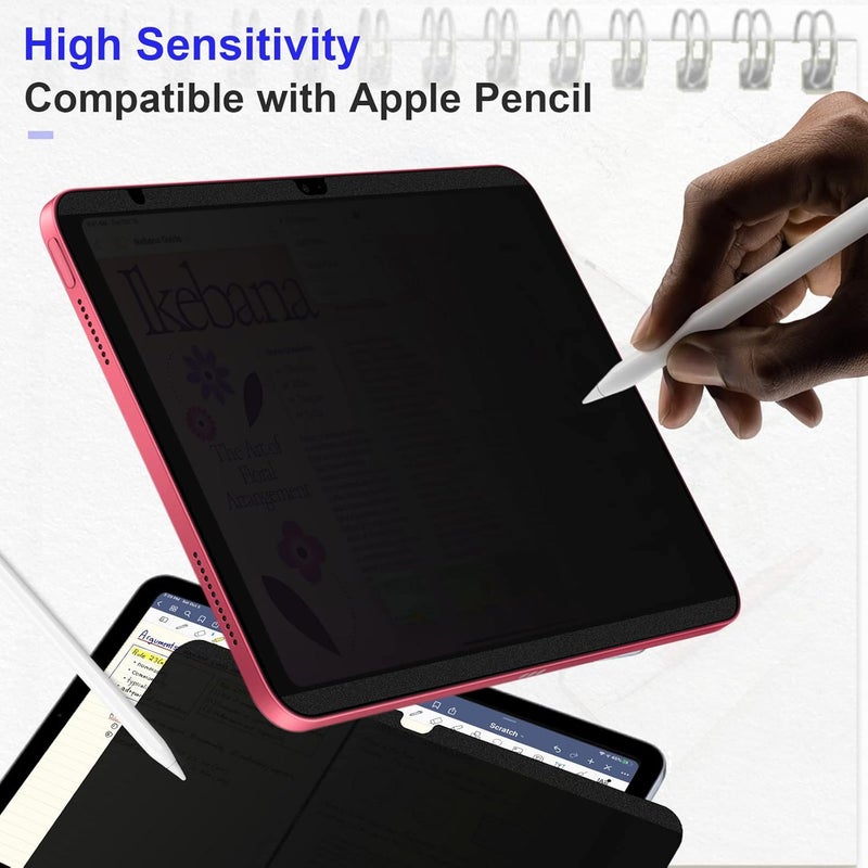 Mamol Magnetic iPad 11th generation (A6, 2025)/ 10th generation (2022) Privacy Screen Protector, iPad 10.9 inchAnti Blue Light Glare Spy Privacy Filter - Image 5